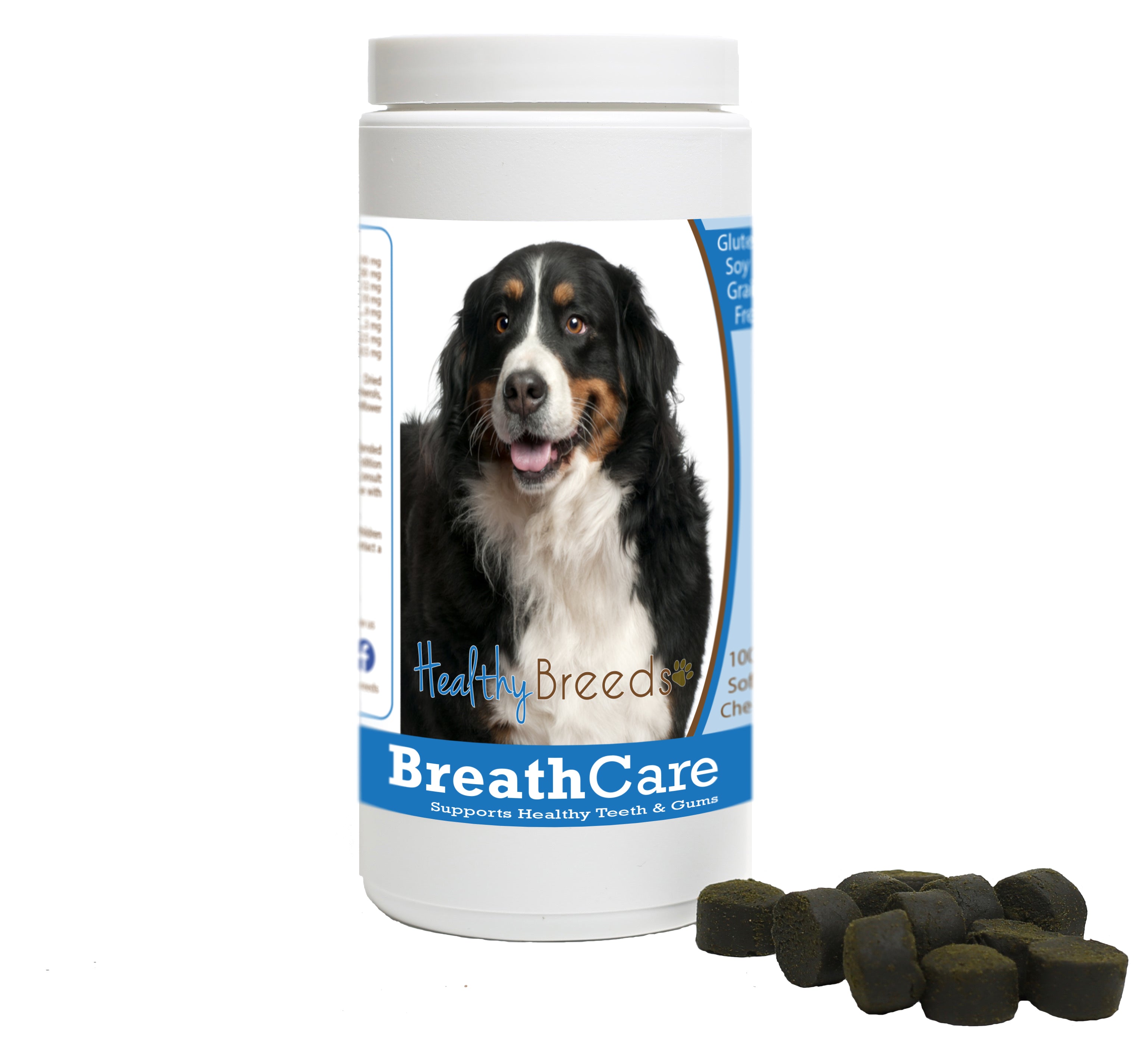 Bernese Mountain Dog Breath Care Soft Chews for Dogs 60 Count