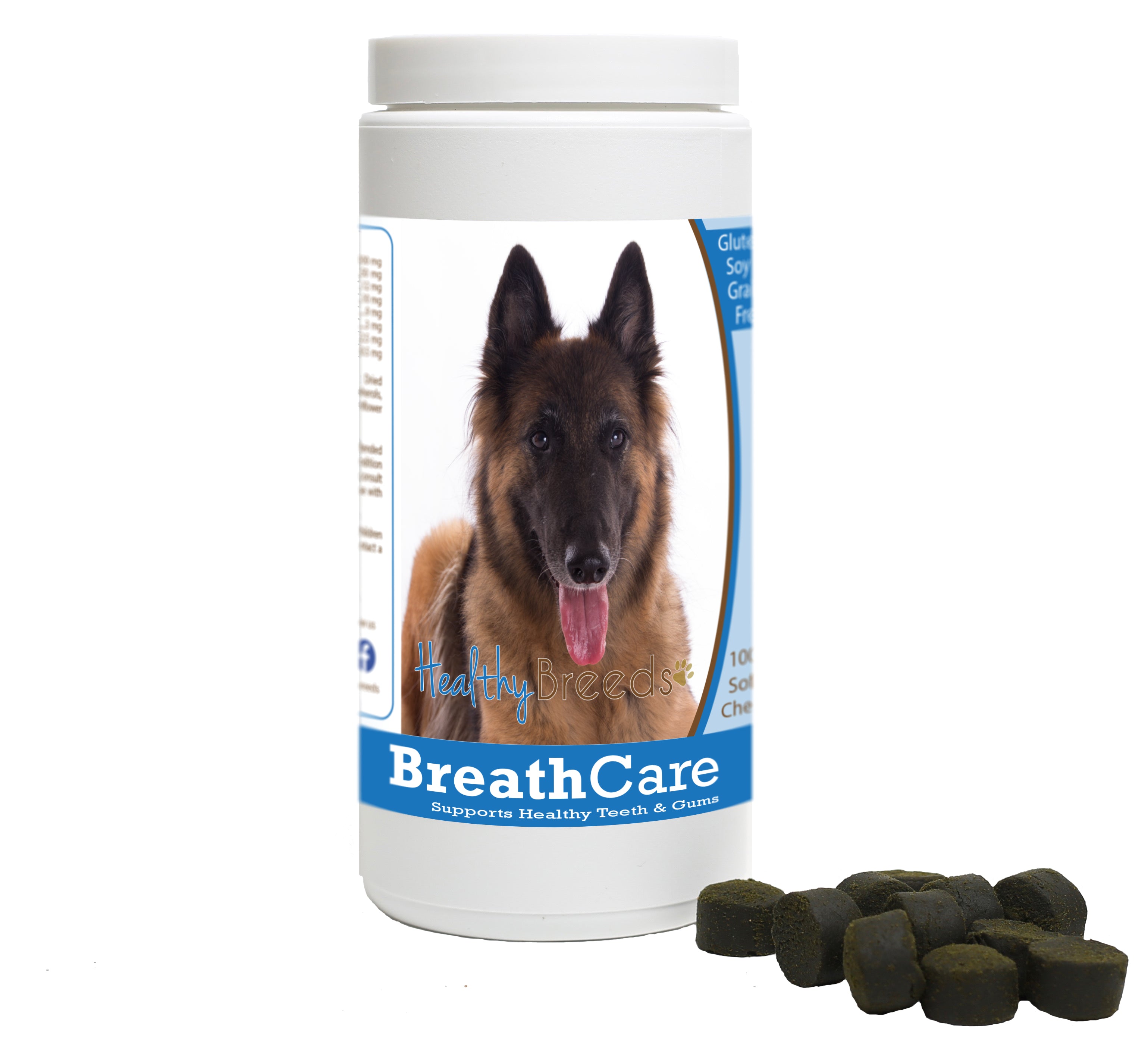 Belgian Tervuren Breath Care Soft Chews for Dogs 60 Count