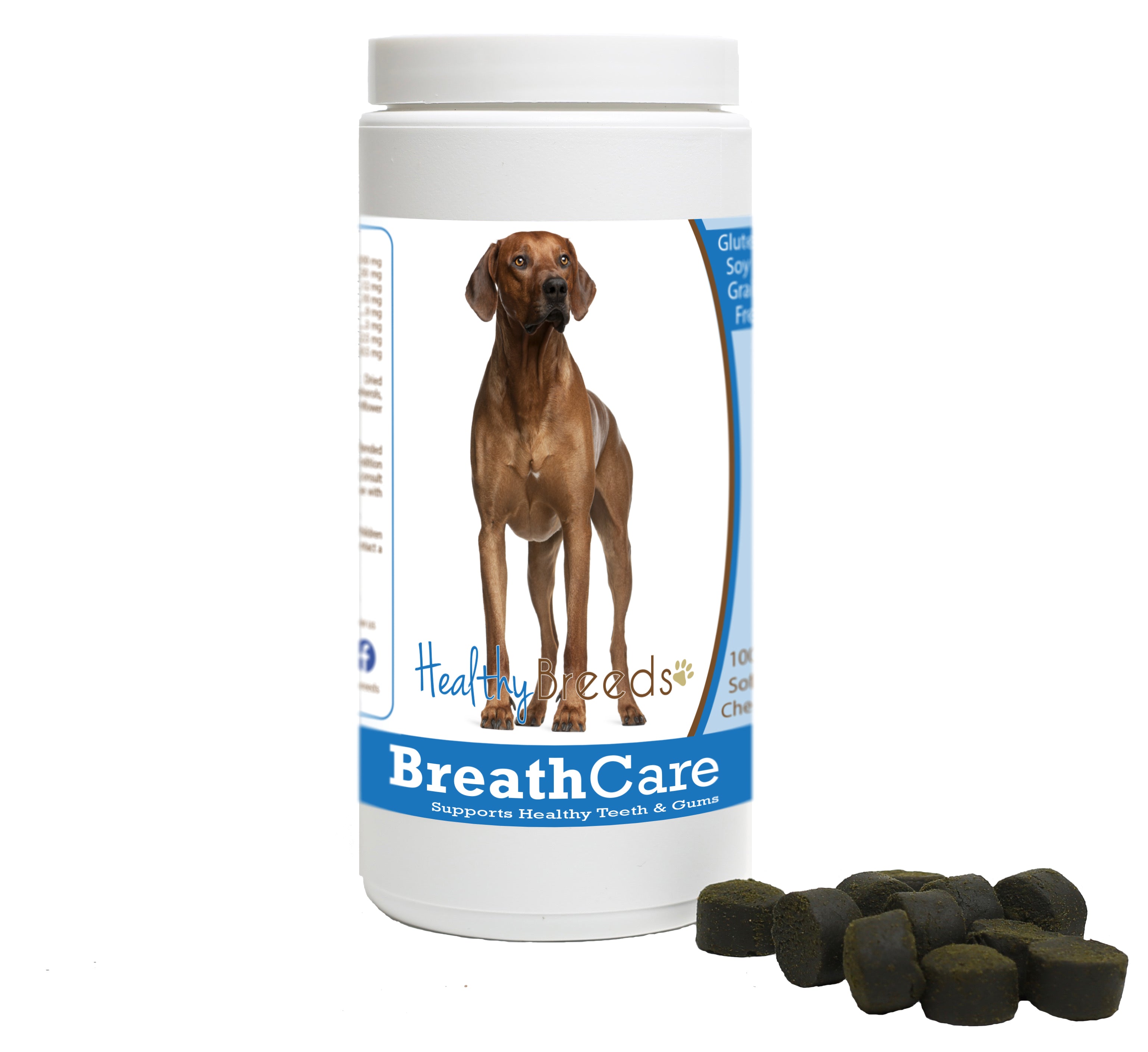 Rhodesian Ridgeback Breath Care Soft Chews for Dogs 60 Count