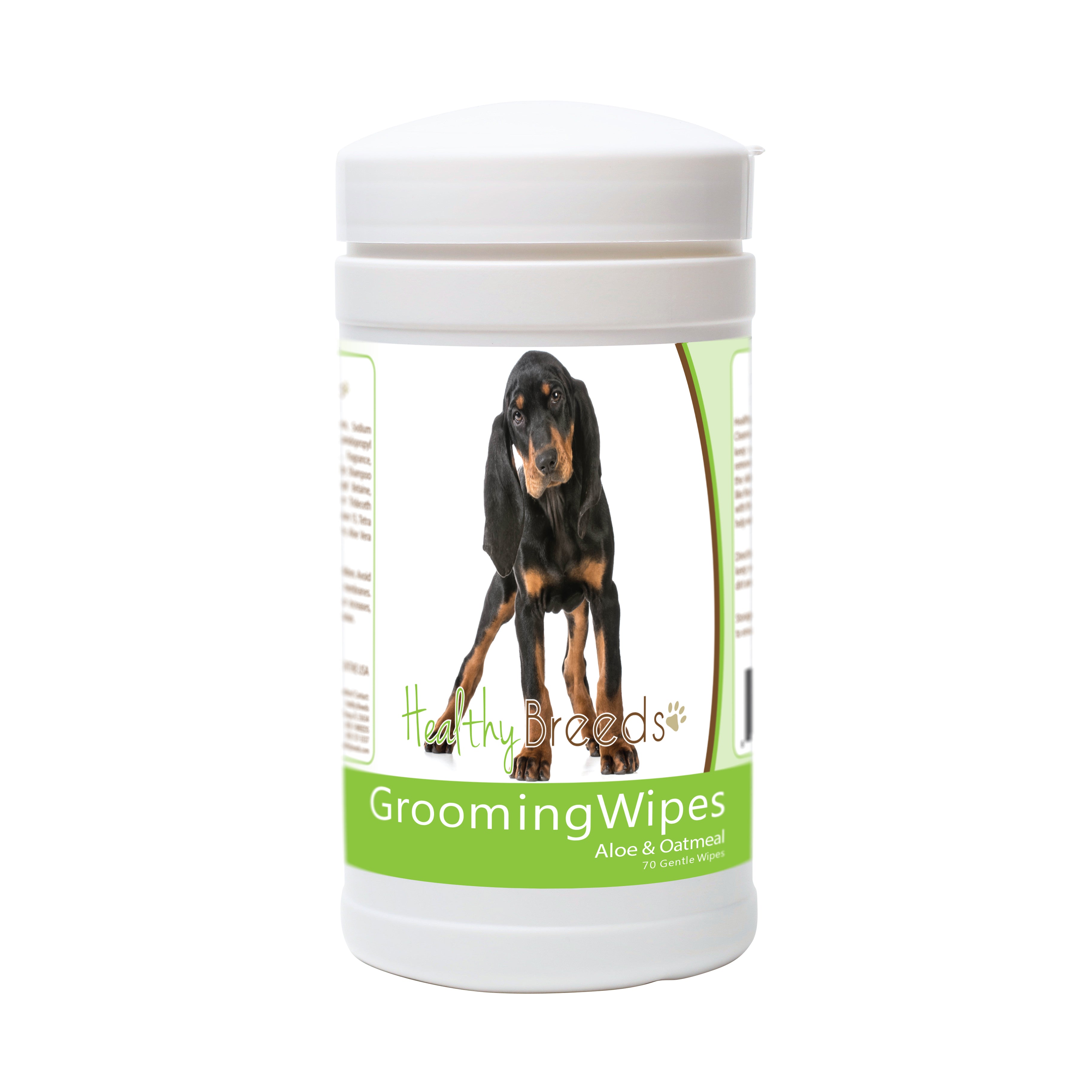 Black and Tan Coonhound Grooming Wipes 70 Count