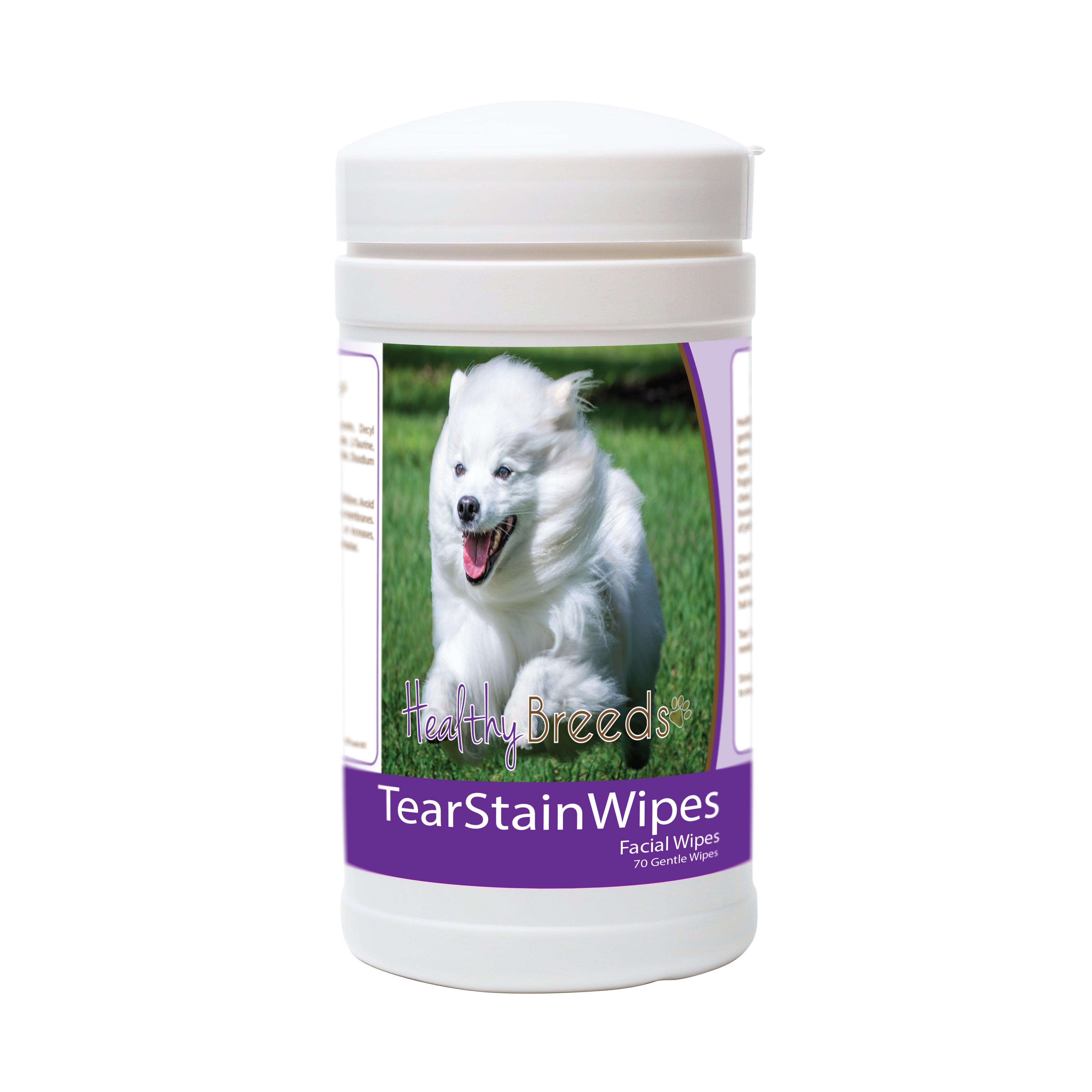 American Eskimo Dog Tear Stain Wipes 70 Count