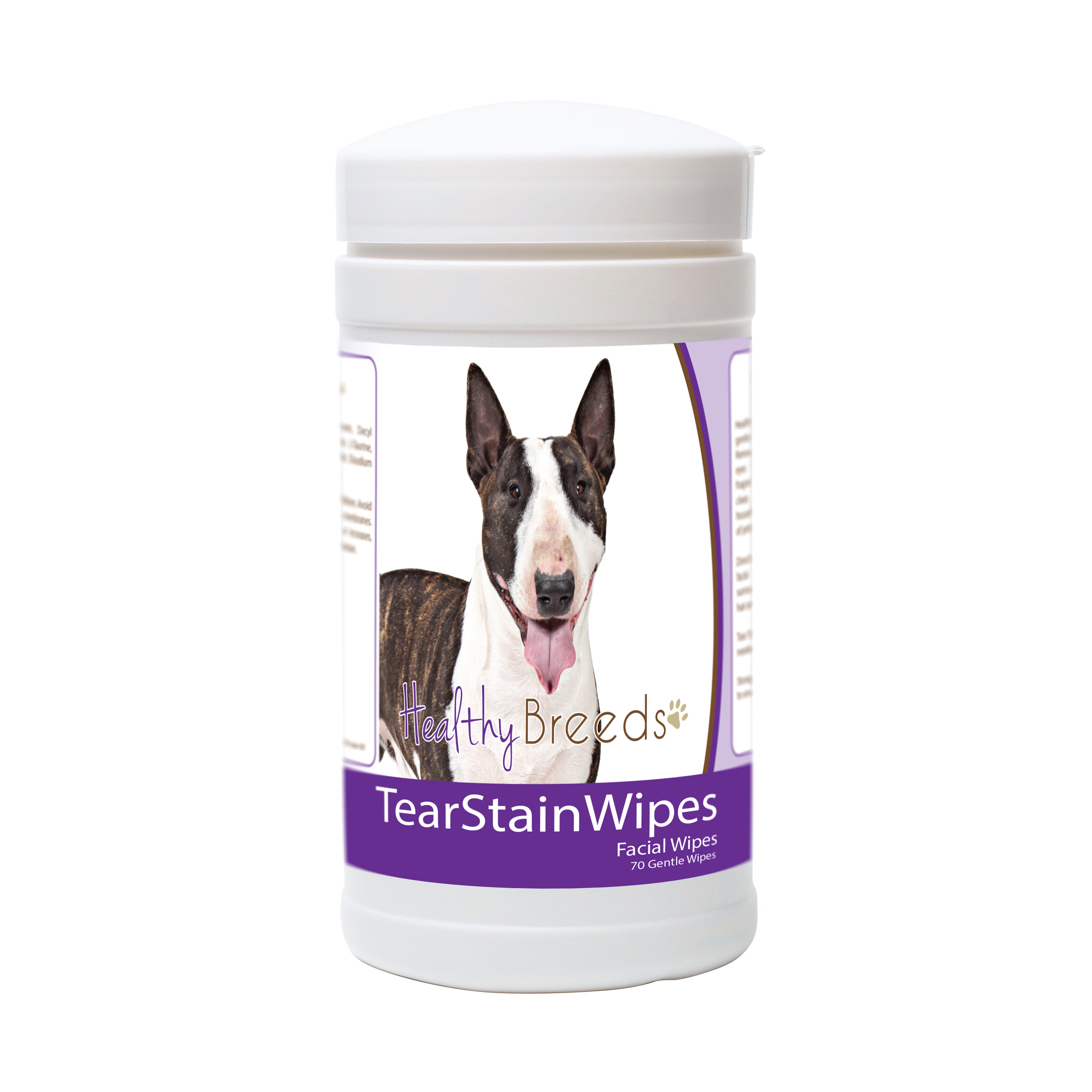 Miniature Bull Terrier Tear Stain Wipes 70 Count
