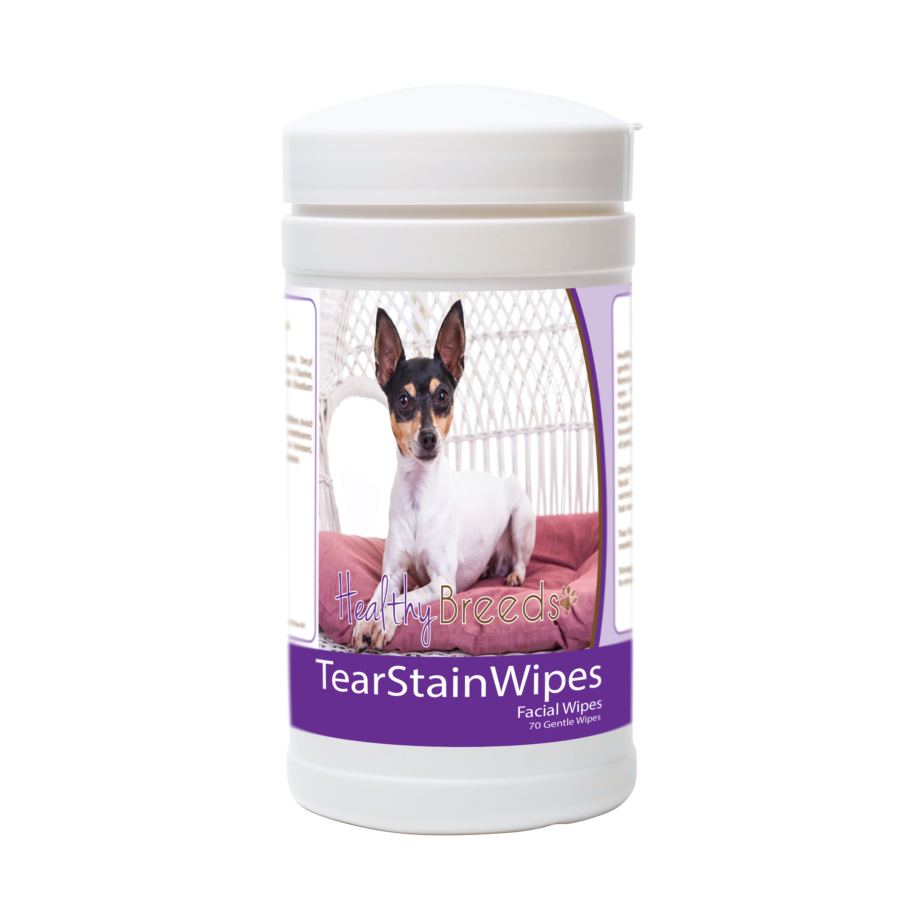 Toy Fox Terrier Tear Stain Wipes 70 Count