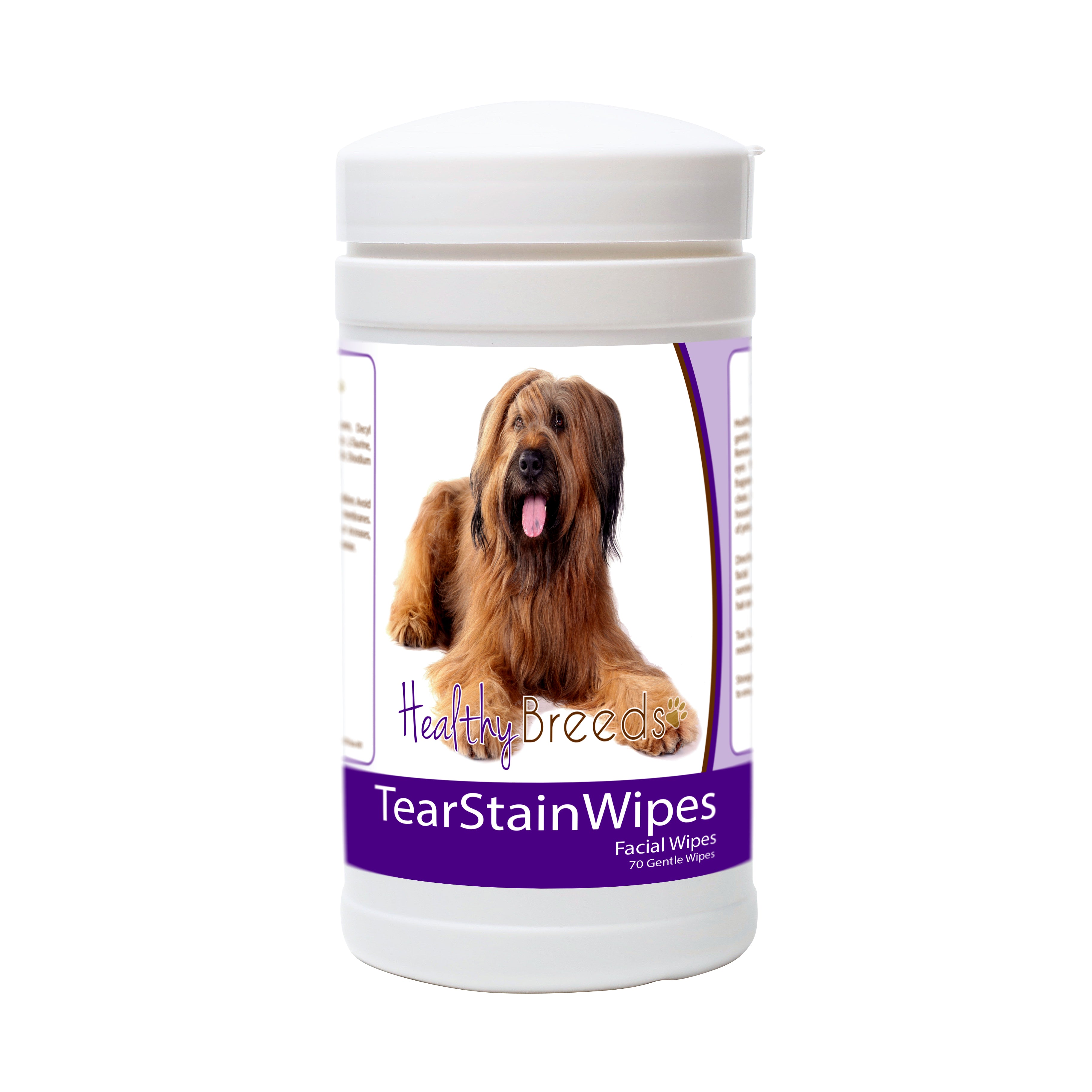 Briard Tear Stain Wipes 70 Count