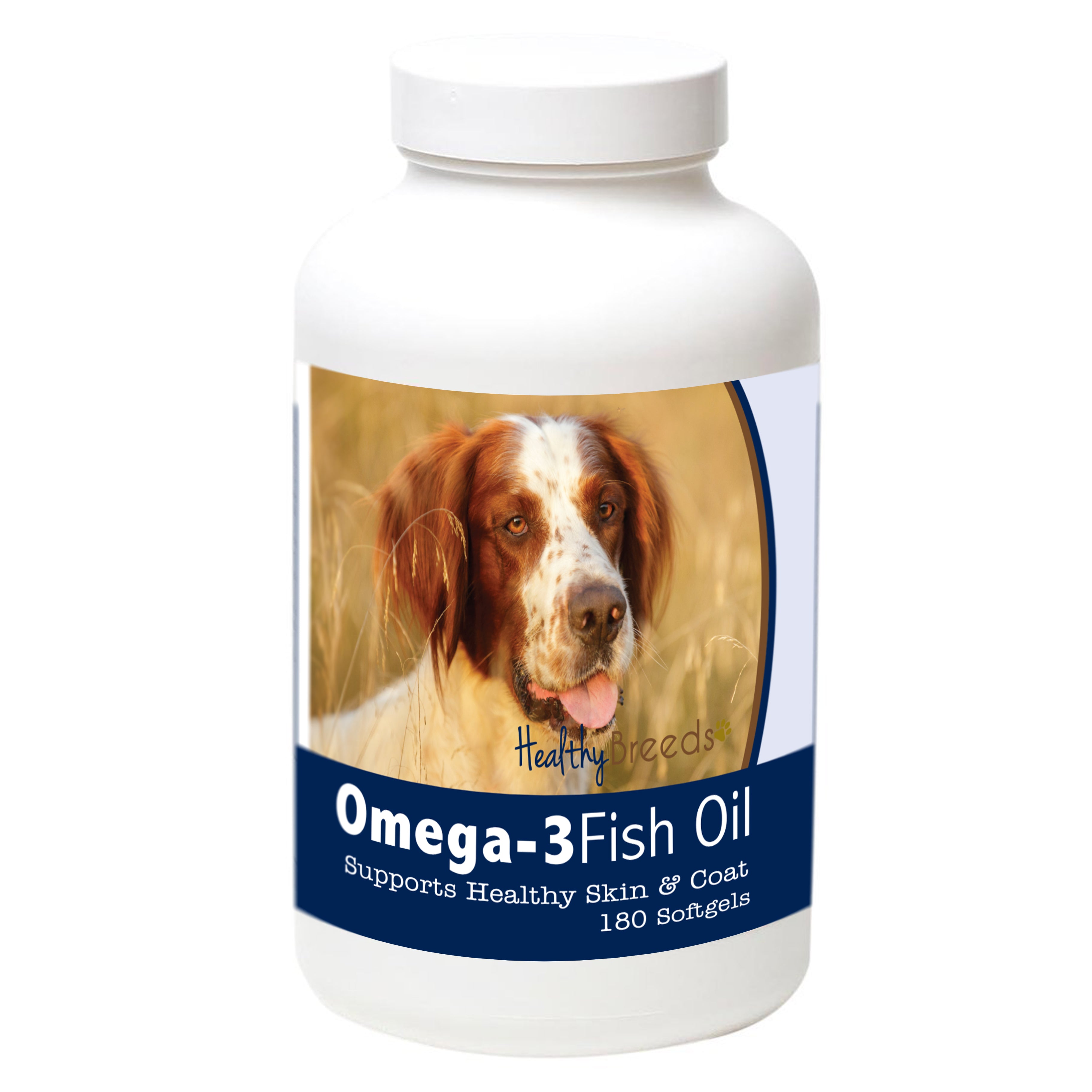 Irish Red and White Setter Omega-3 Fish Oil Softgels 180 Count