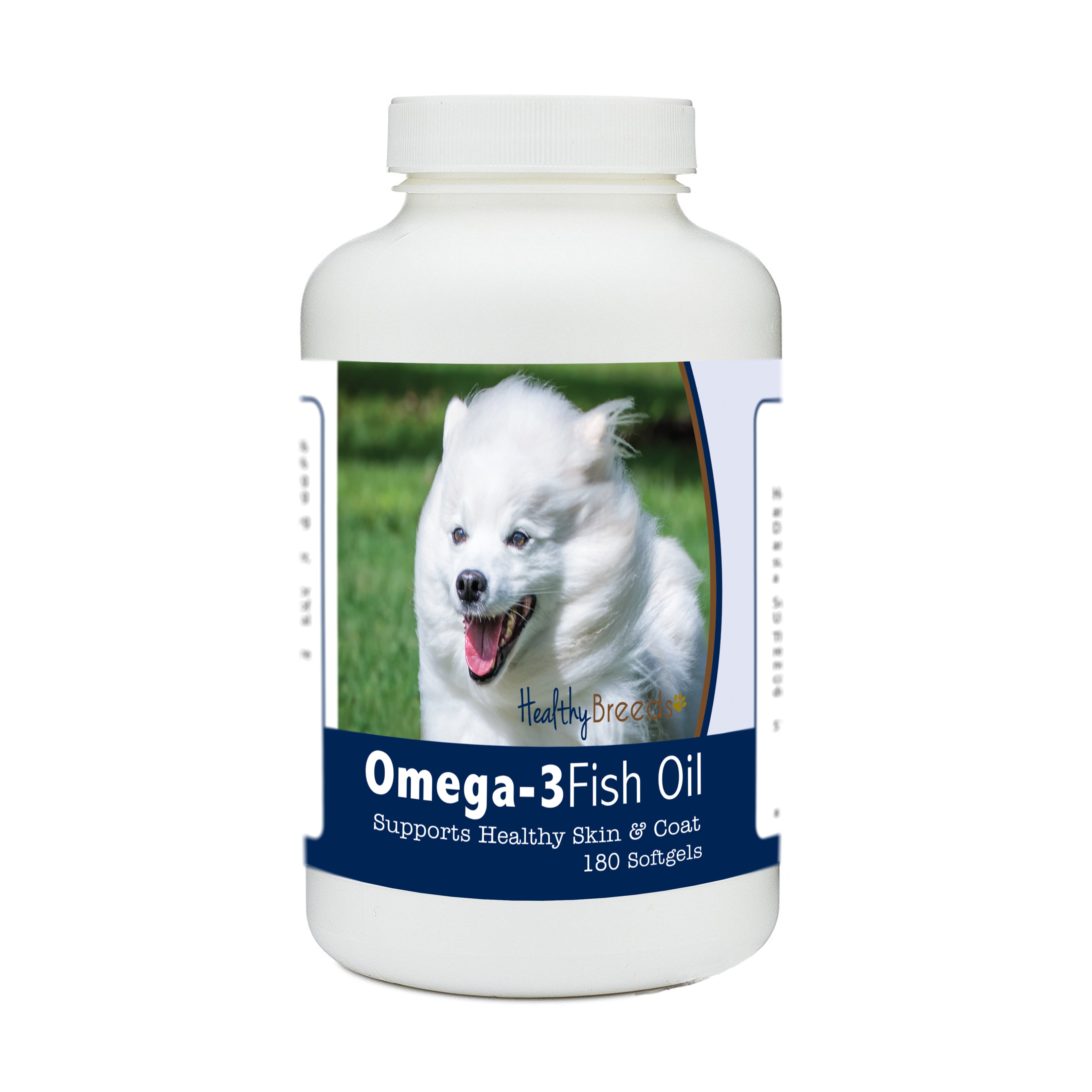 American Eskimo Dog Omega-3 Fish Oil Softgels 180 Count