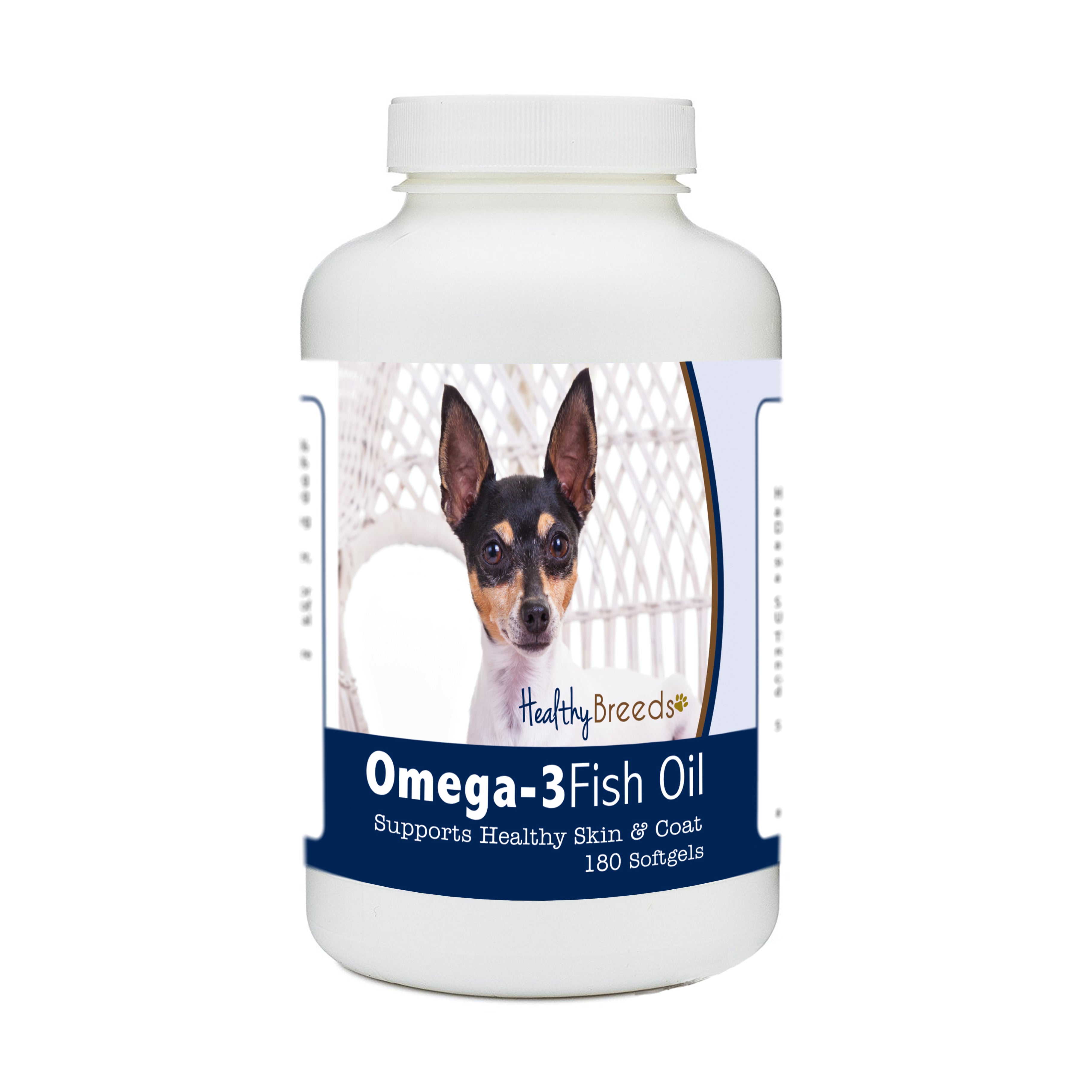 Toy Fox Terrier Omega-3 Fish Oil Softgels 180 Count