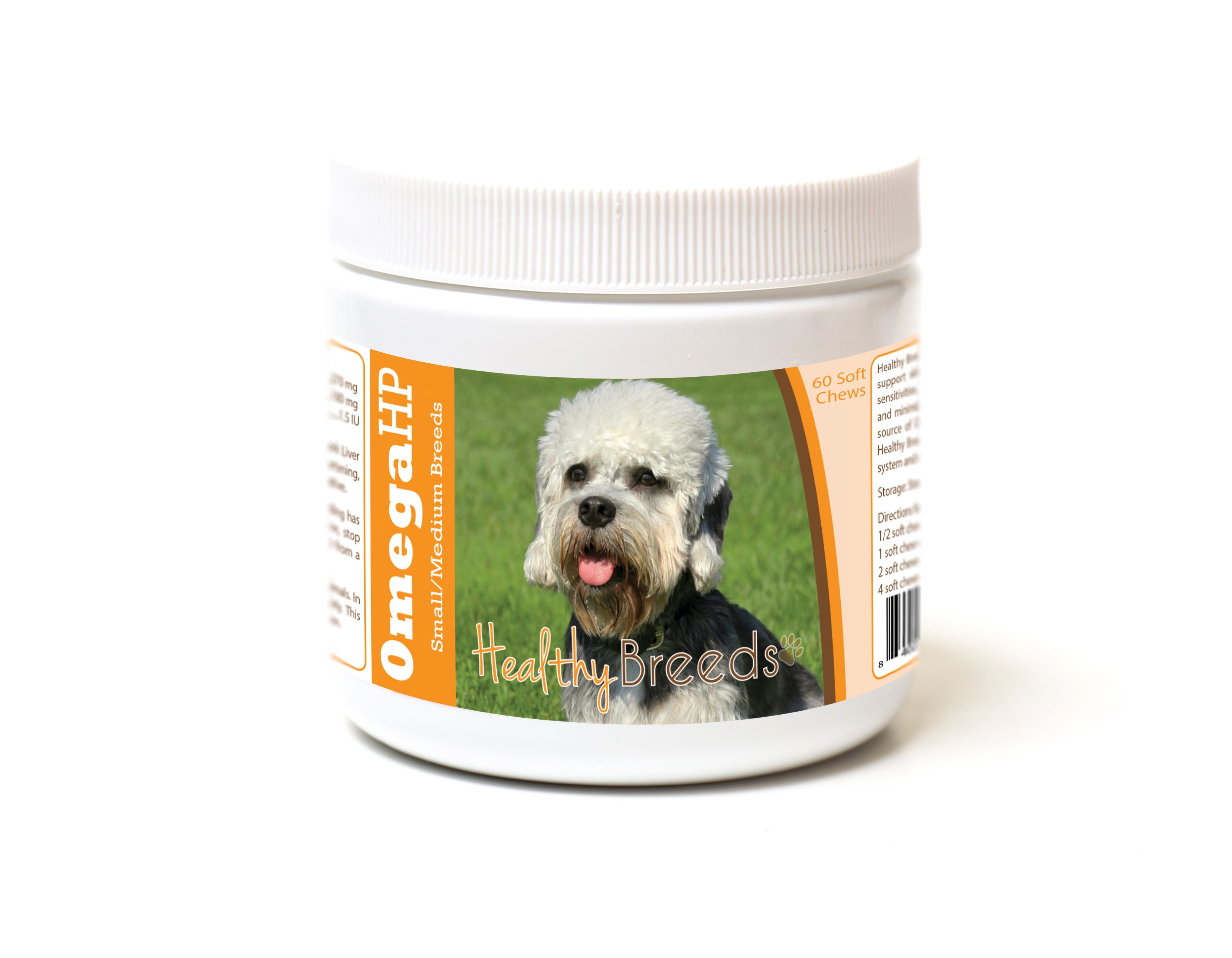 Dandie Dinmont Terrier Omega HP Fatty Acid Skin and Coat Support Soft Chews 60 Count