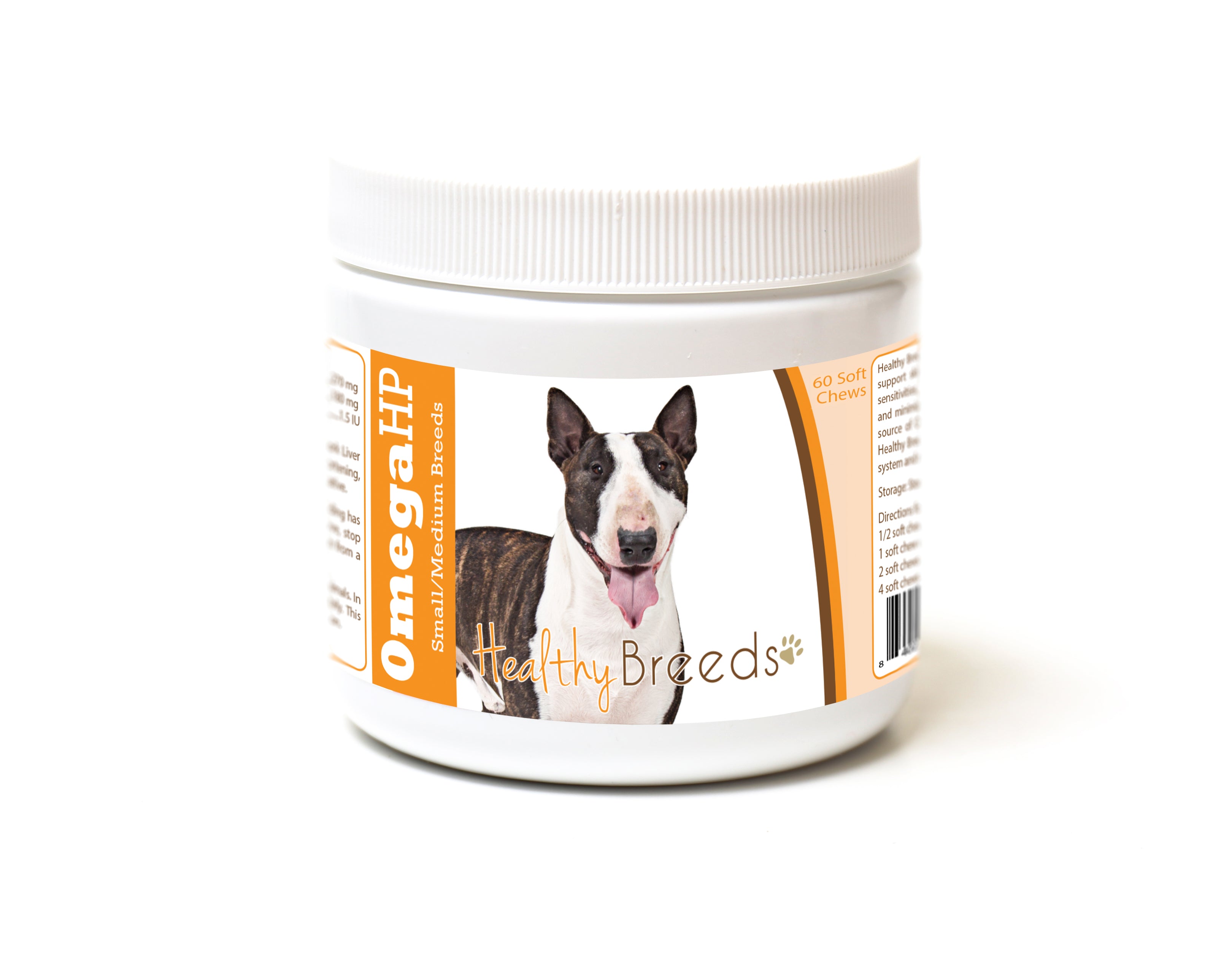Miniature Bull Terrier Omega HP Fatty Acid Skin and Coat Support Soft Chews 60 Count