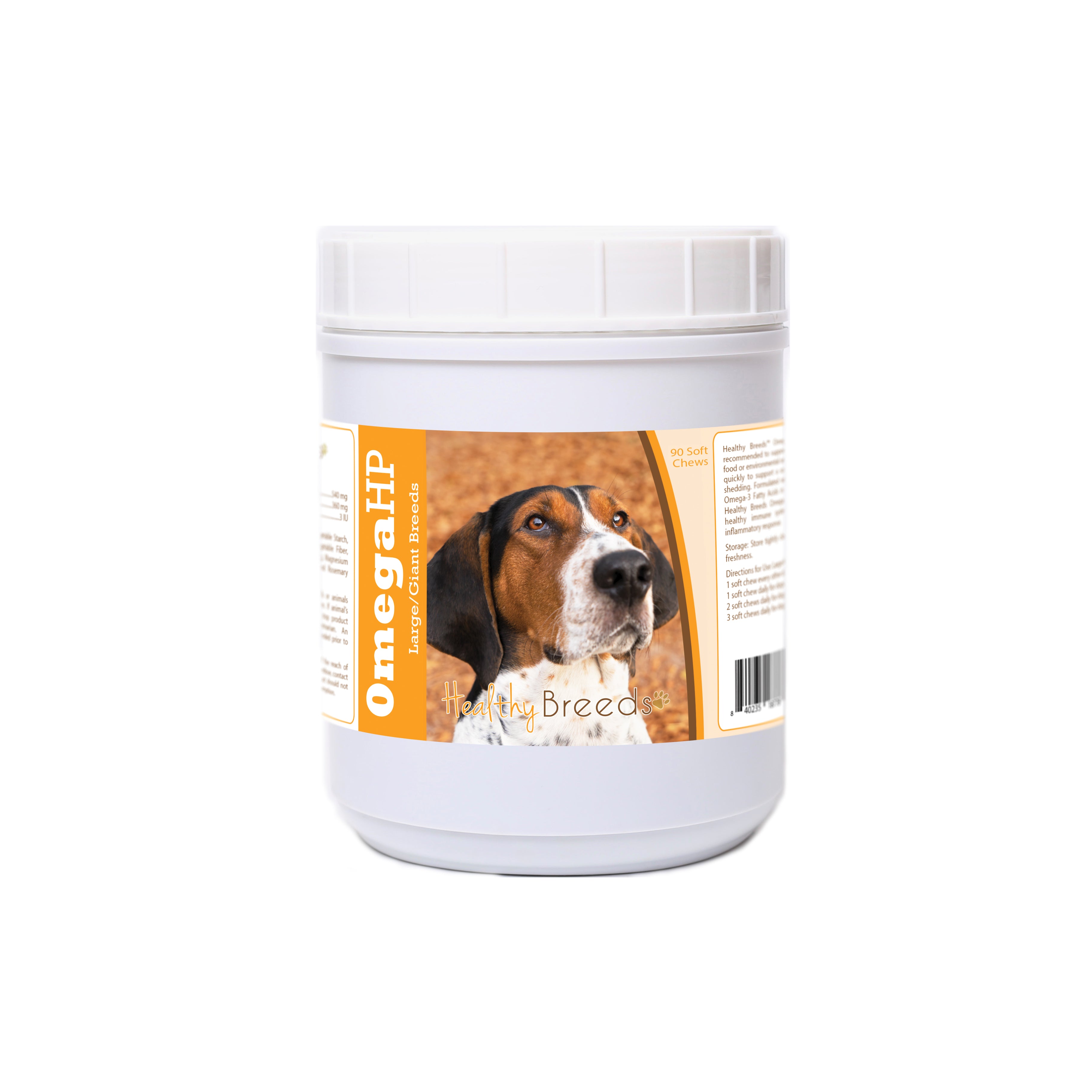 Treeing Walker Coonhound Omega HP Fatty Acid Skin and Coat Support Soft Chews 90 Count