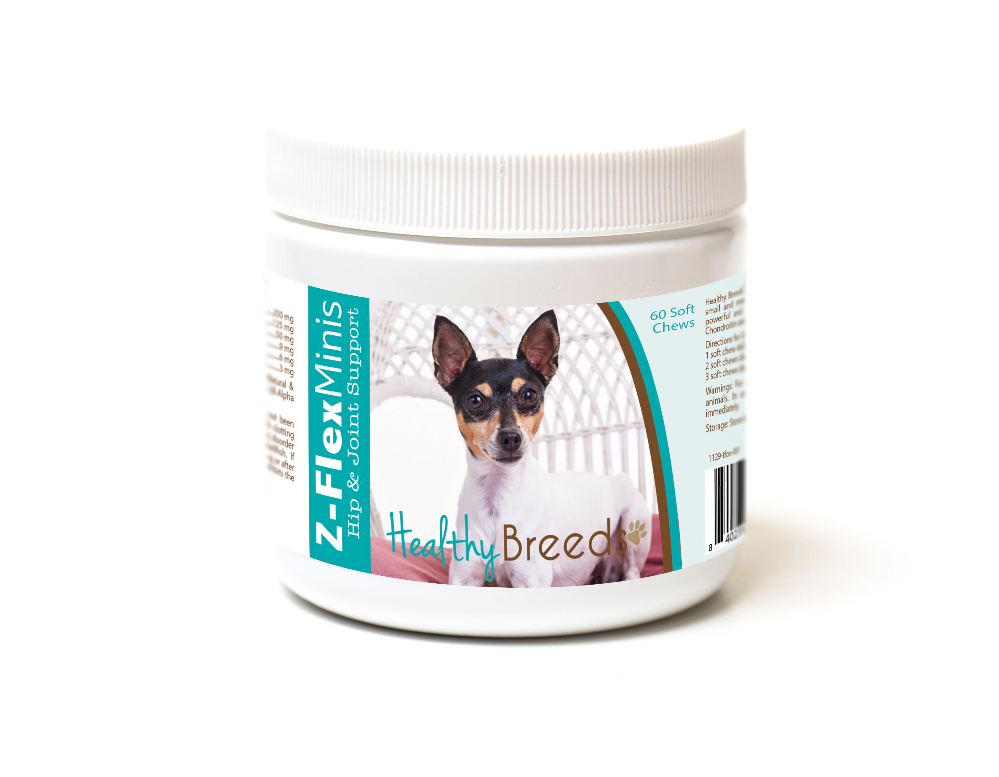 Toy Fox Terrier Z-Flex Minis Hip and Joint Support Soft Chews 60 Count