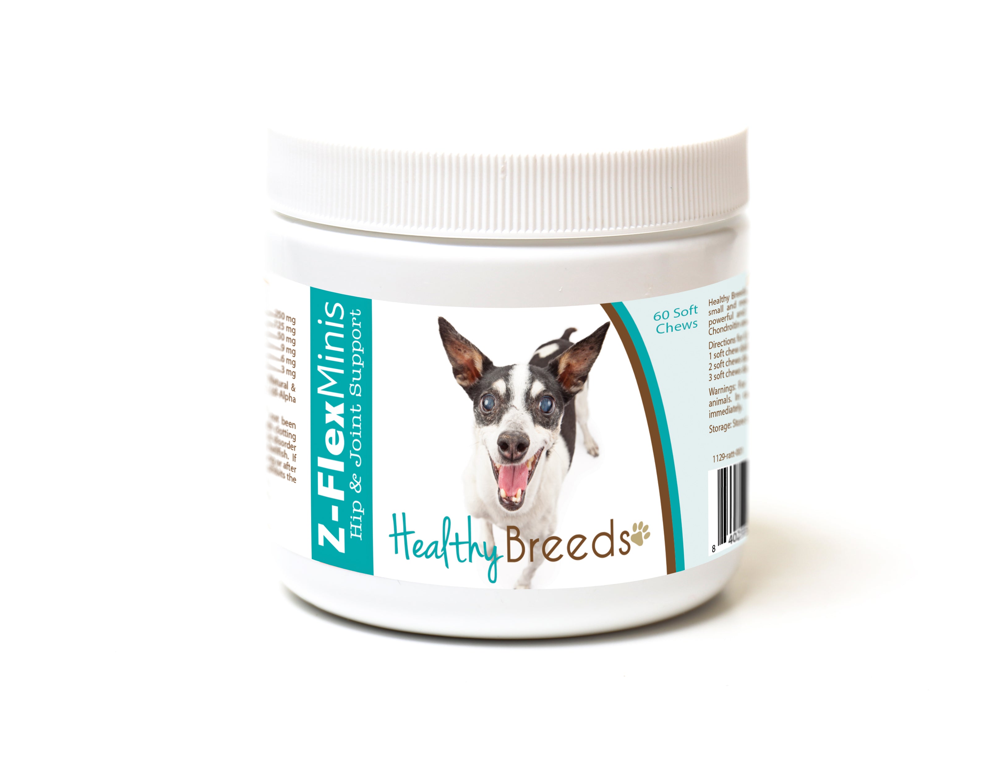 Rat Terrier Z-Flex Minis Hip and Joint Support Soft Chews 60 Count