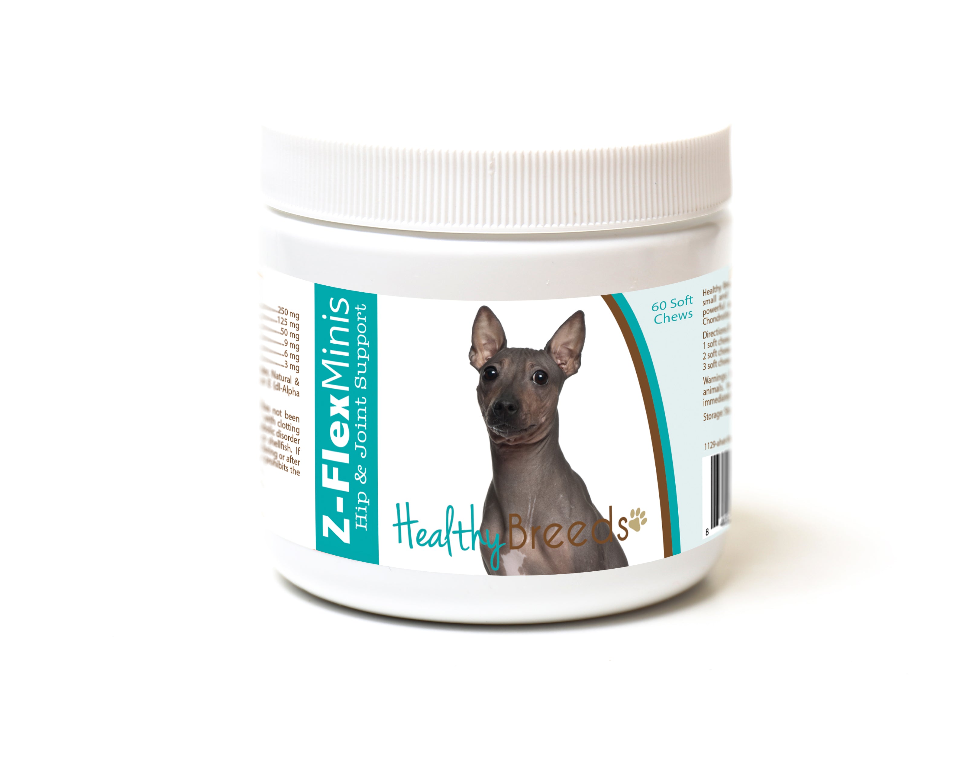 American Hairless Terrier Z-Flex Minis Hip and Joint Support Soft Chews 60 Count
