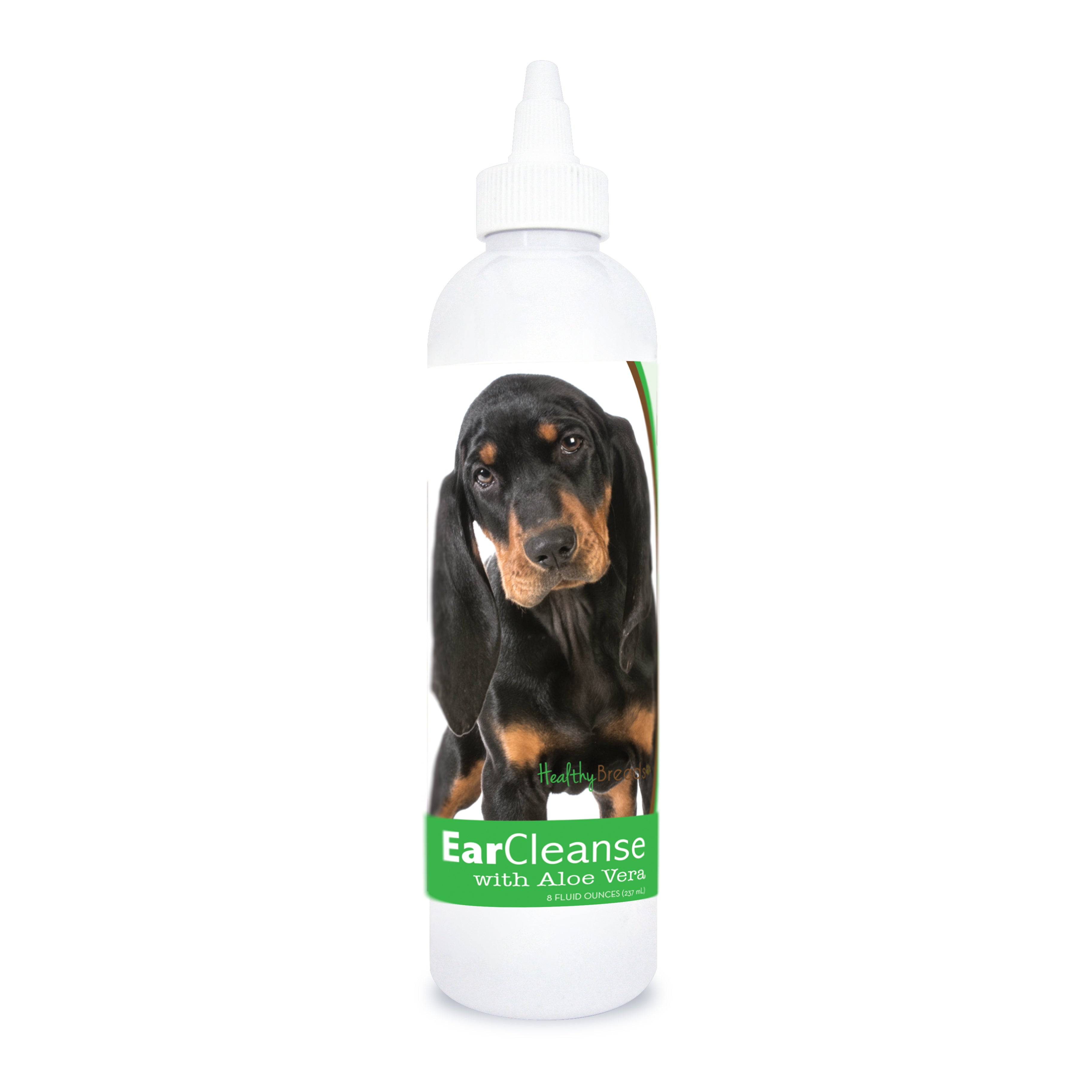 Black and Tan Coonhound Ear Cleanse with Aloe Vera Cucumber Melon 8 oz