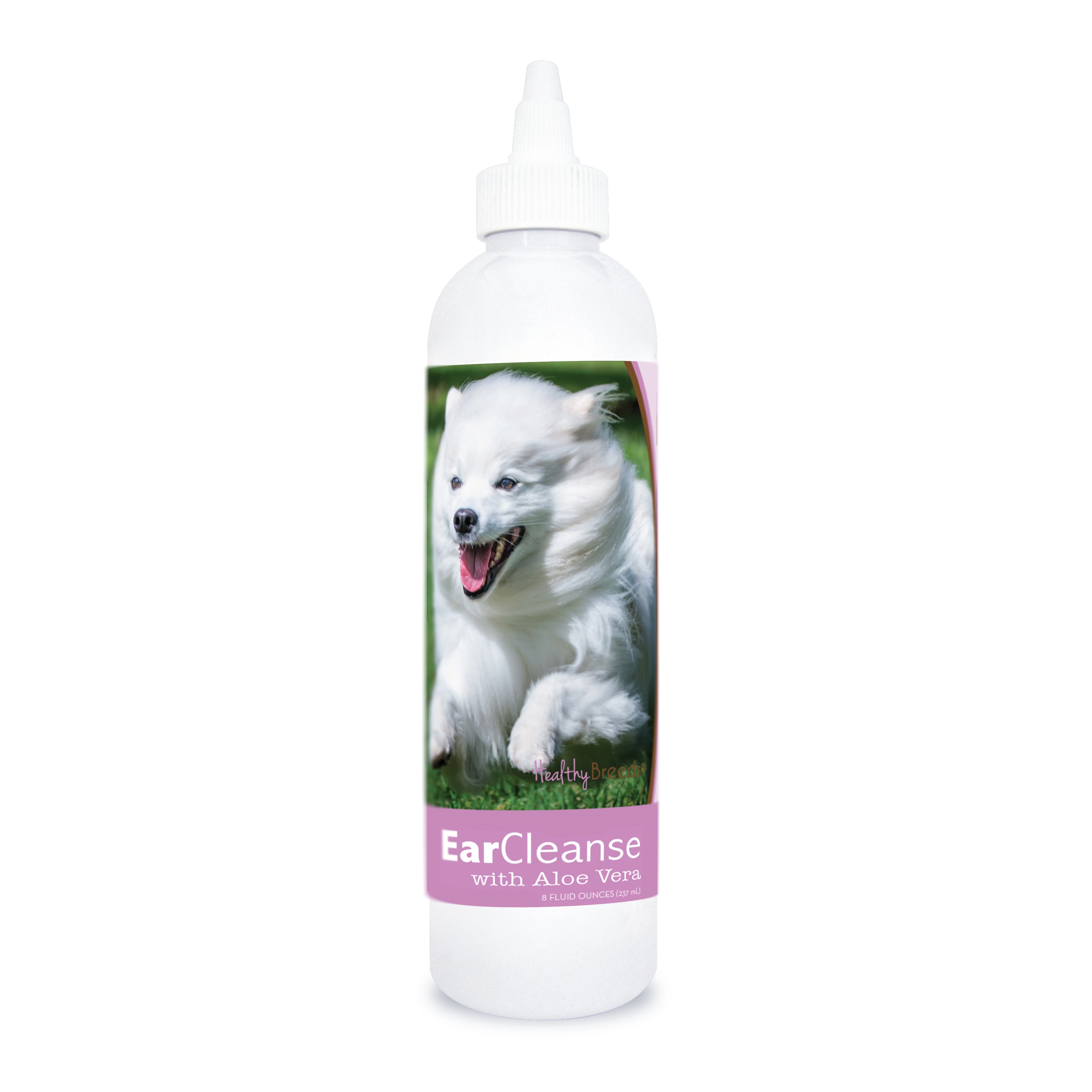 American Eskimo Dog Ear Cleanse with Aloe Vera Sweet Pea and Vanilla 8 oz