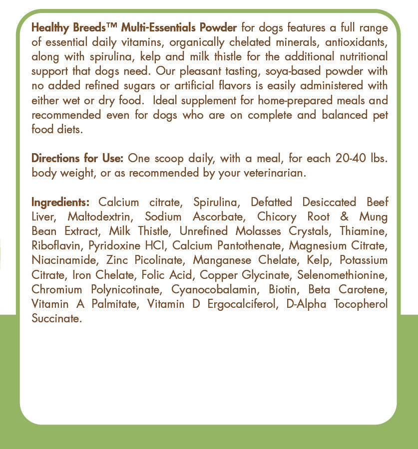 Cavalier King Charles Spaniel Multi-Essentials Powder for Dogs 8 oz ...